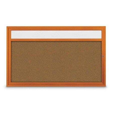 United Visual Products Hinge-less Radius Corkboard, 30"x36", Black Alum Frame/Forbo UVEB3036R-BLACK-FORBO
